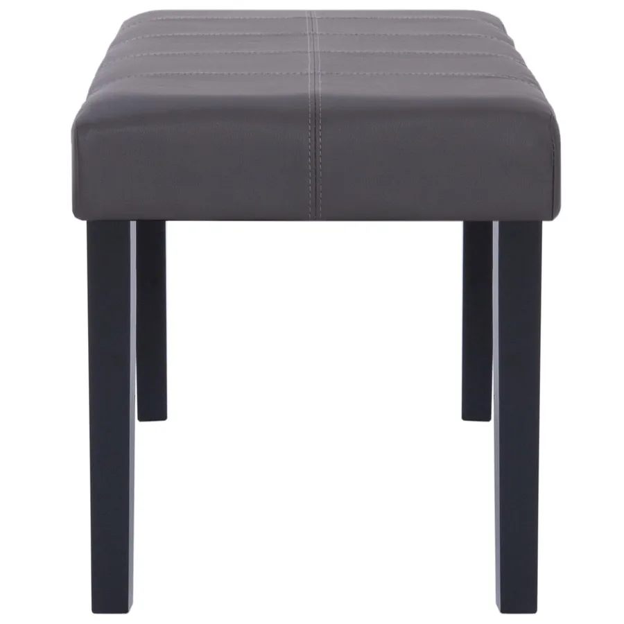 Banc 106 cm gris similicuir - 4