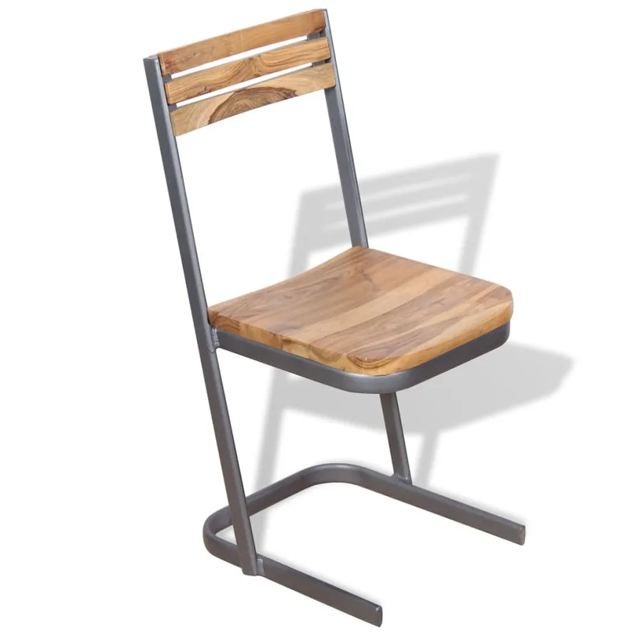 Chaises à manger lot de 6 bois de teck massif - 3