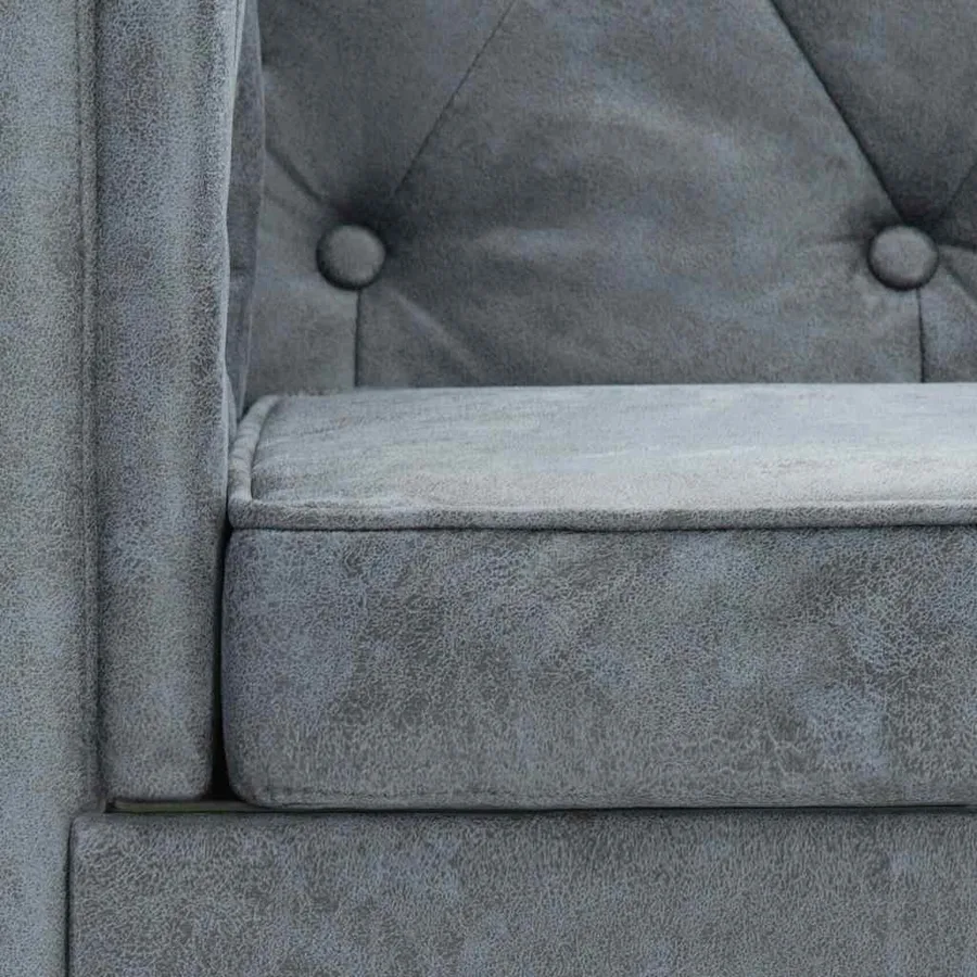 Fauteuil gris tissu - 7