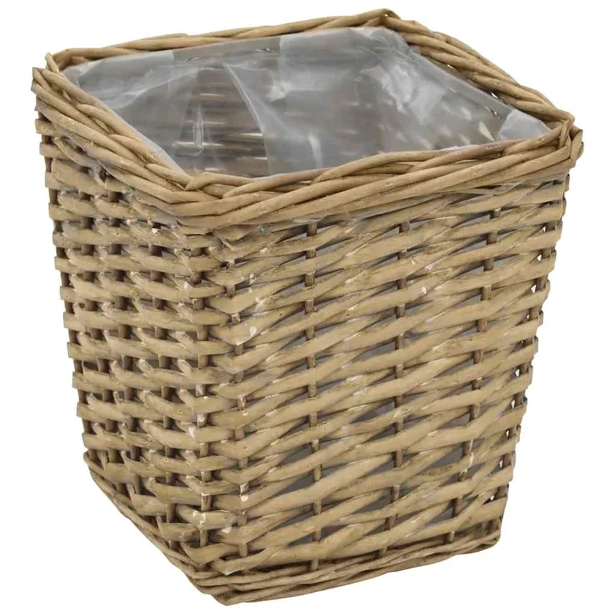 Lits surélevés 3 pcs Osier avec doublure en PE - 4