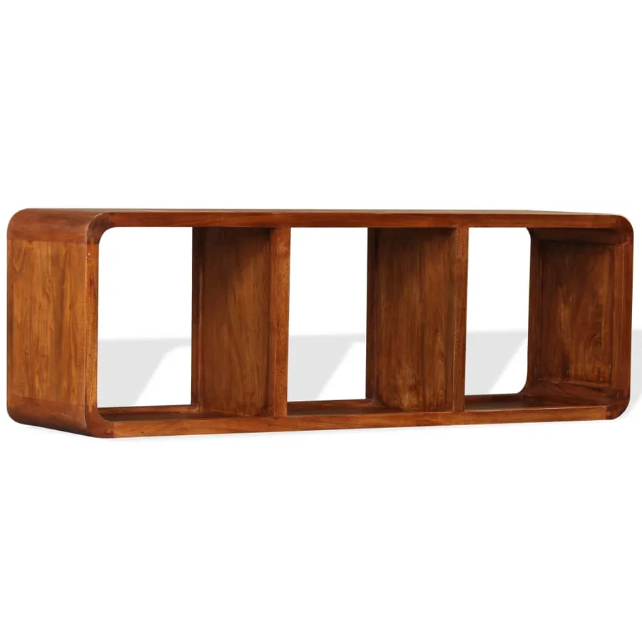 Meuble TV Bois massif avec finition miel 120 x 30 x 40 cm - 3