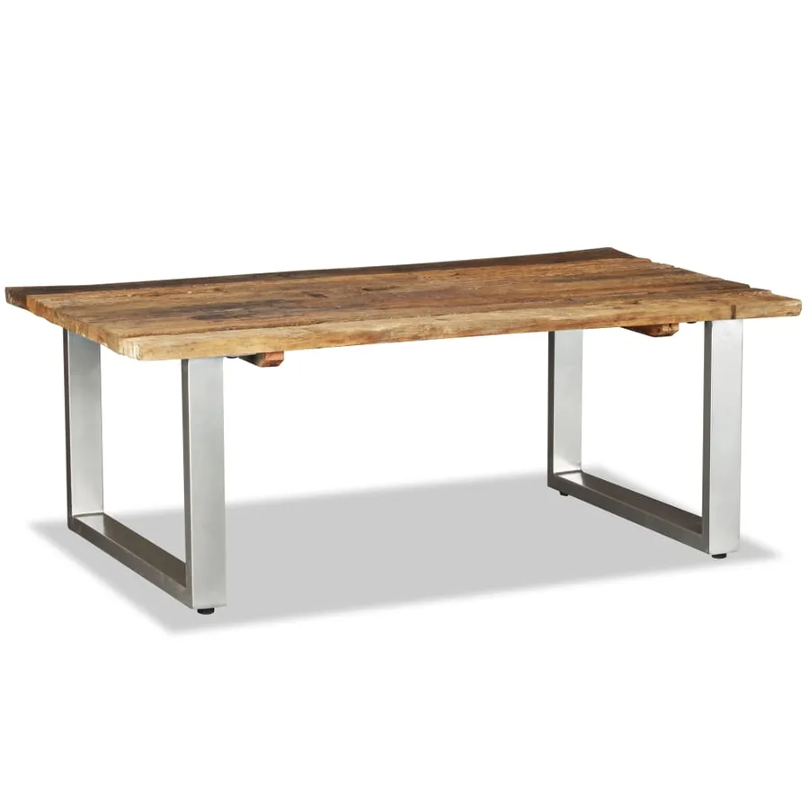 Table basse Bois de récupération massif 100x60x38 cm - 2