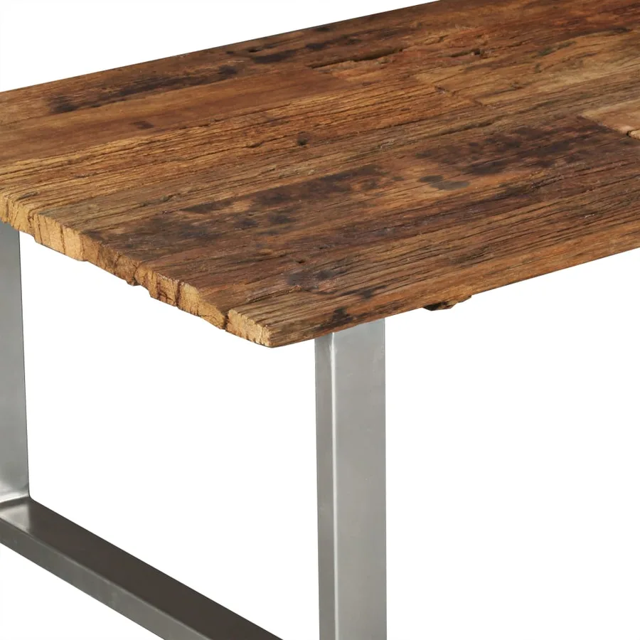 Table basse Bois de récupération massif 100x60x38 cm - 6