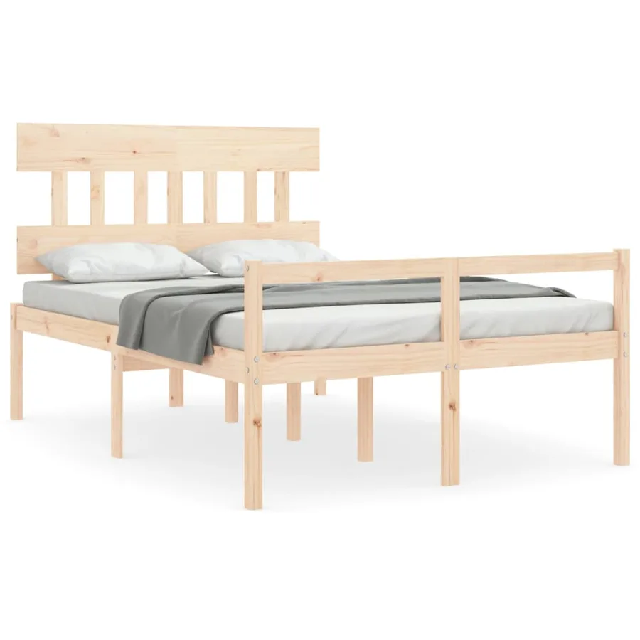 Lit pour personne âgée sans matelas 120x200 cm bois massif - 2