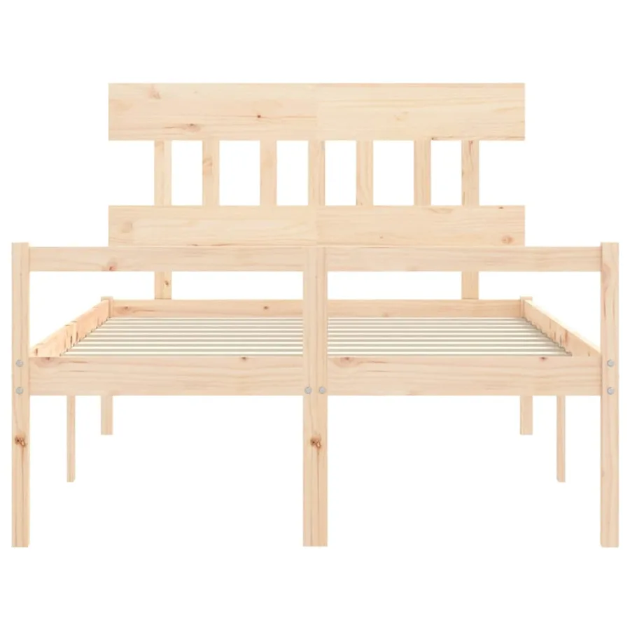 Lit pour personne âgée sans matelas 120x200 cm bois massif - 6