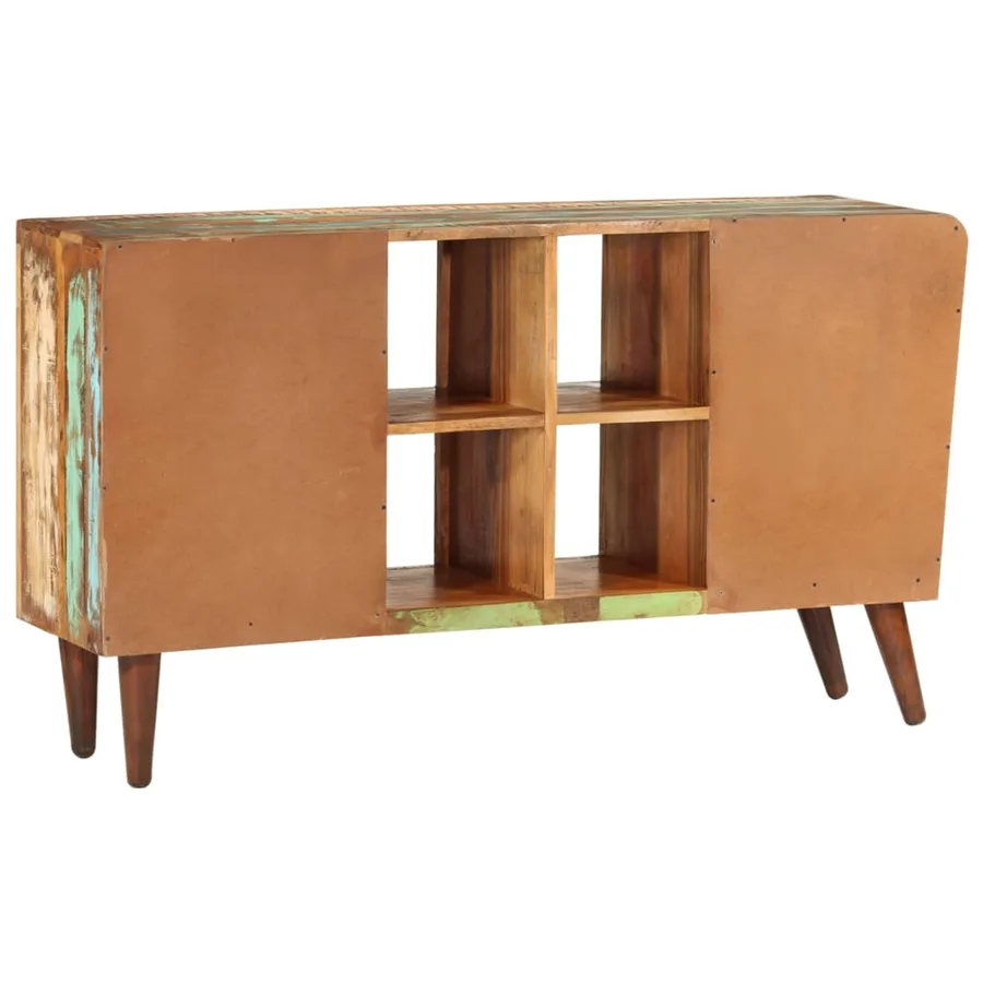 Armoire avec 1 porte 4 étagères 3 tiroirs Bois massif récupéré - 5