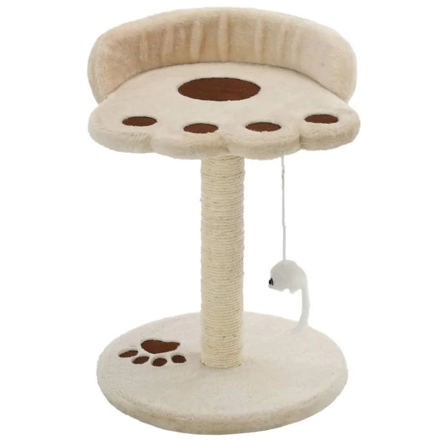 Arbre à chat avec griffoir en sisal 40 cm Beige et Marron - 2