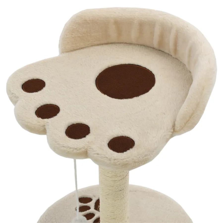 Arbre à chat avec griffoir en sisal 40 cm Beige et Marron - 4