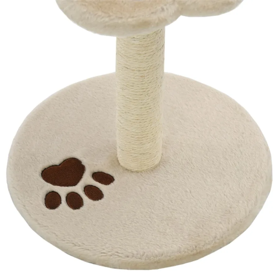 Arbre à chat avec griffoir en sisal 40 cm Beige et Marron - 5