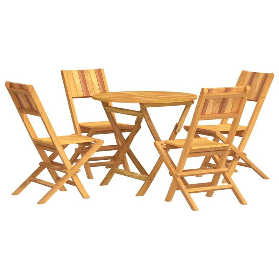 Ensemble à manger de jardin 5 pcs Bois de teck massif - 2