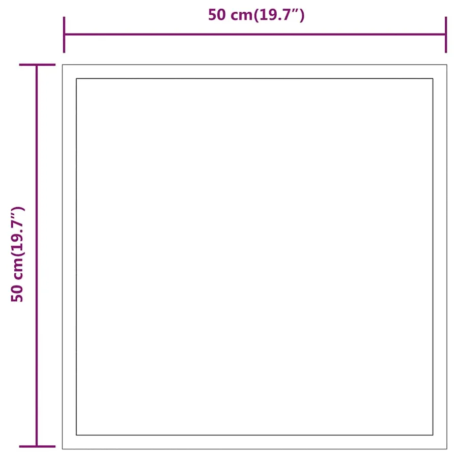 Miroir de salle de bain à LED 50x50 cm - 5