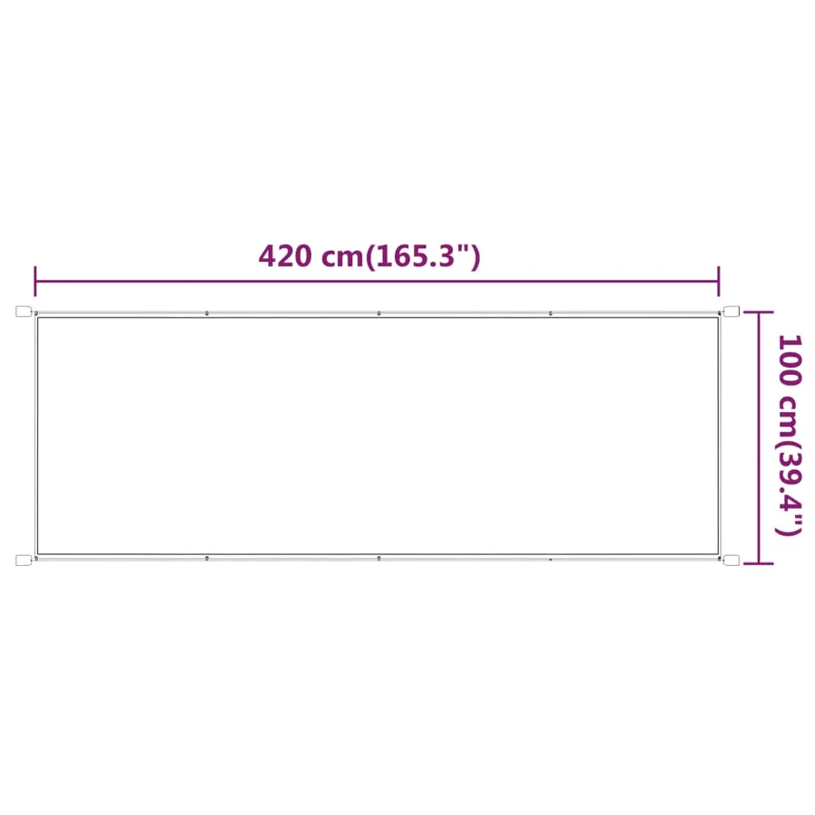 Auvent vertical Vert clair 100x420 cm Tissu oxford - 6