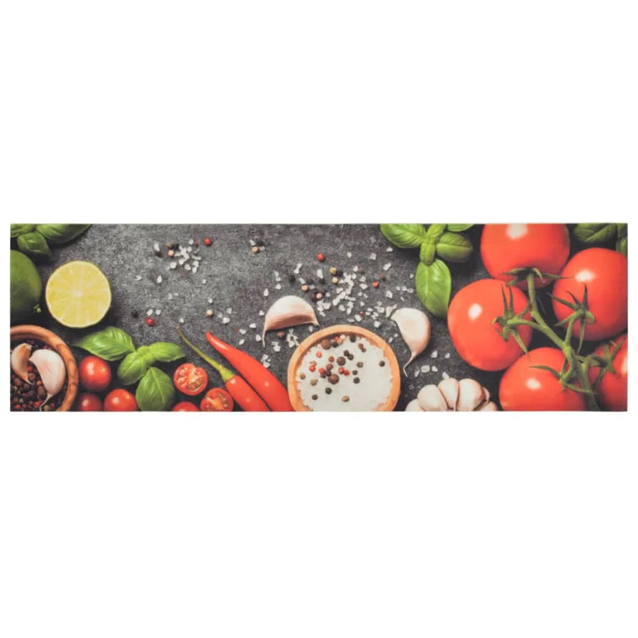 Tapis de cuisine lavable impression légumes 45x150 cm velours - 2