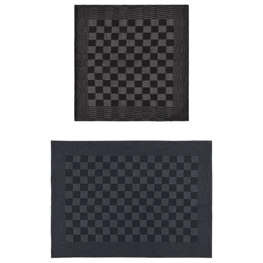 Ensemble de serviettes 20 pcs noir et gris coton - 2