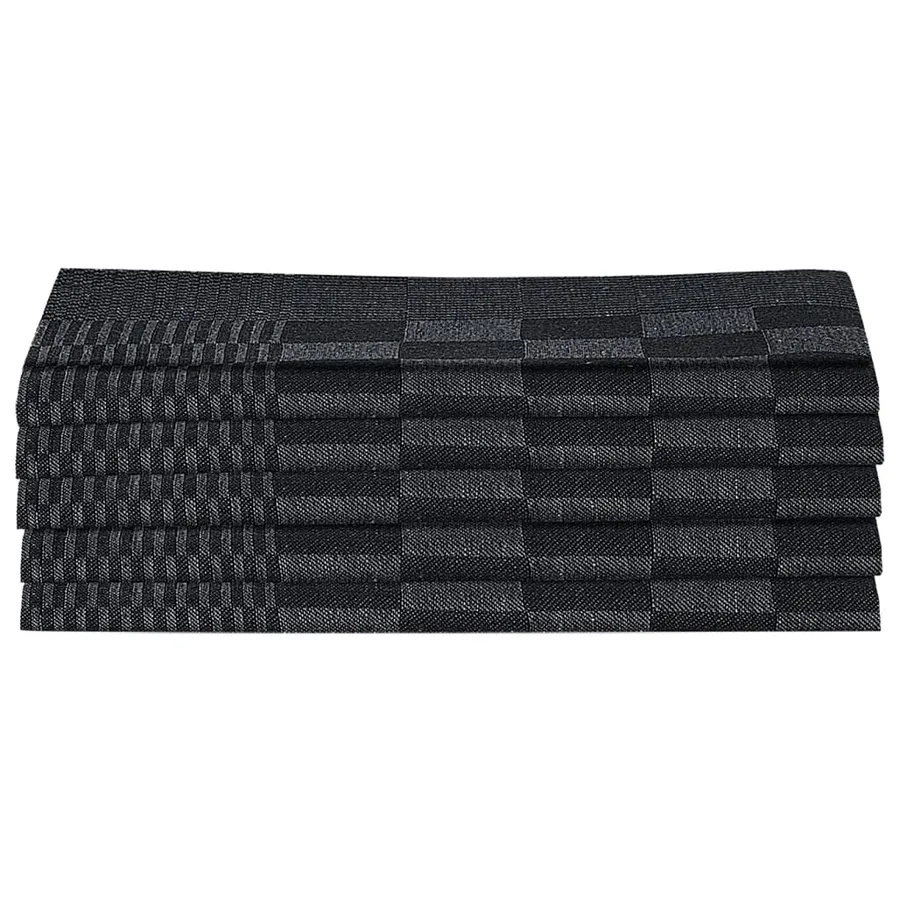 Ensemble de serviettes 20 pcs noir et gris coton - 5