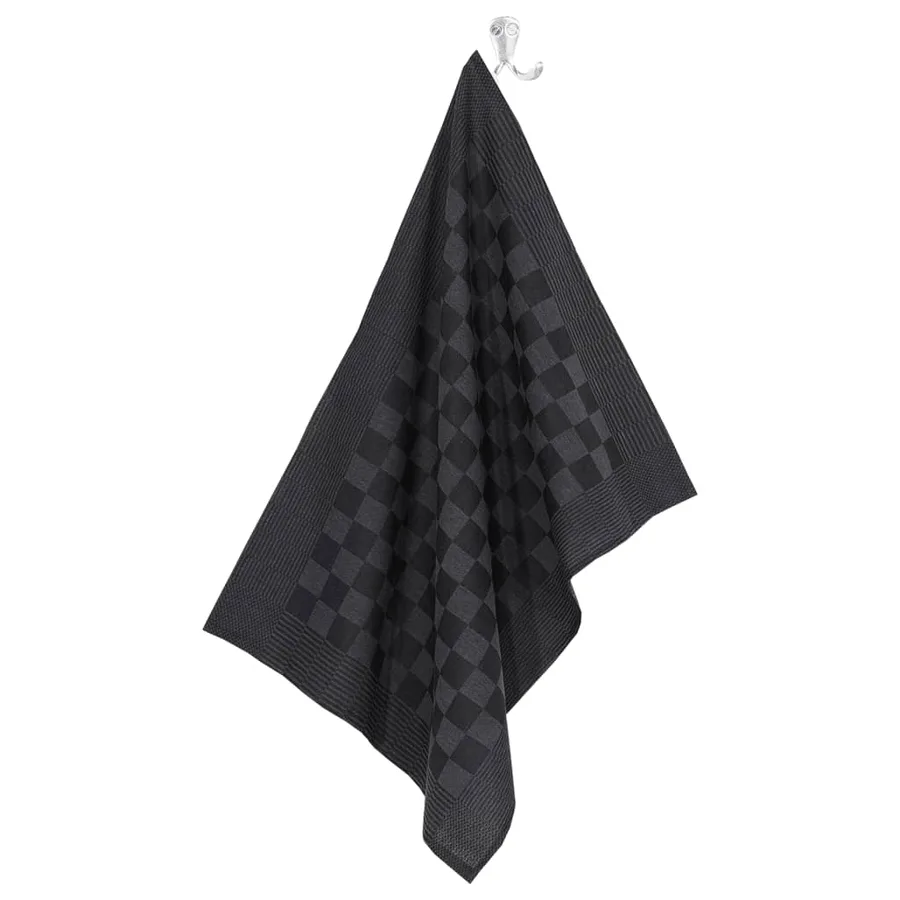 Ensemble de serviettes 20 pcs noir et gris coton - 8