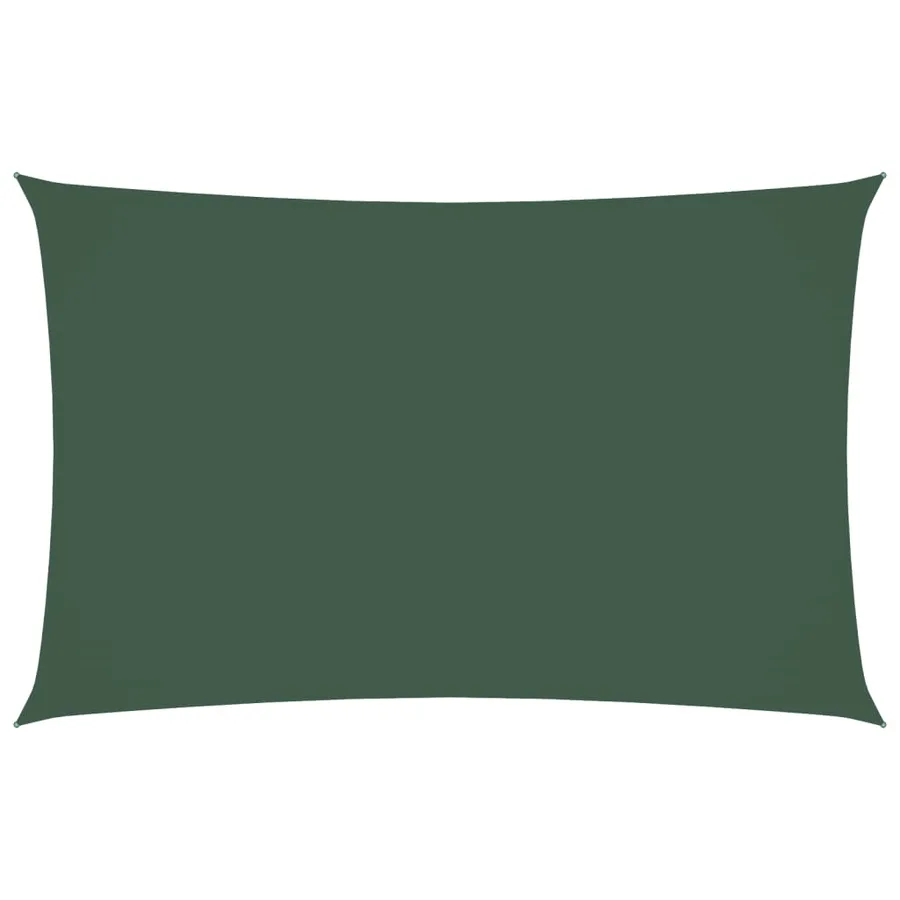 Voile de parasol tissu oxford rectangulaire 2x4,5 m vert foncé - 2
