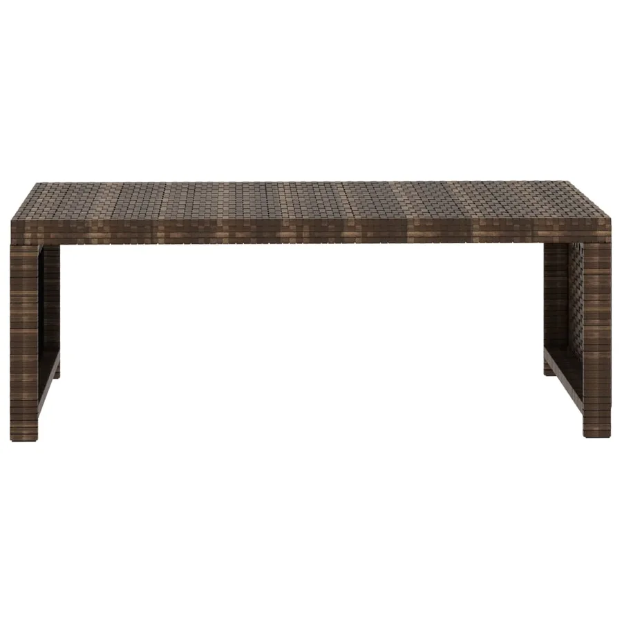 Salon de jardin 5 pcs avec coussins Résine tressée Marron - 10