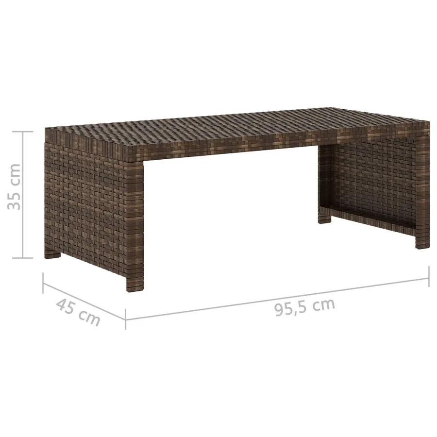 Salon de jardin 5 pcs avec coussins Résine tressée Marron - 17