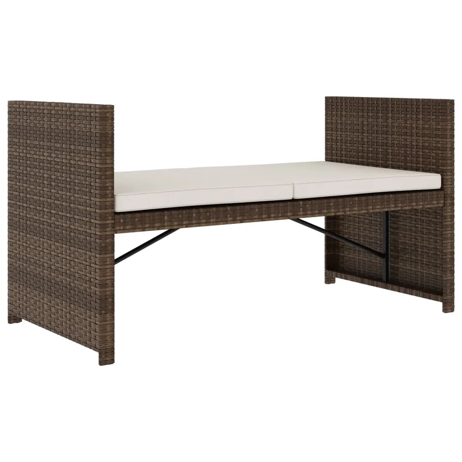 Salon de jardin 5 pcs avec coussins Résine tressée Marron - 5