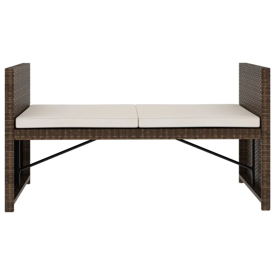 Salon de jardin 5 pcs avec coussins Résine tressée Marron - 6