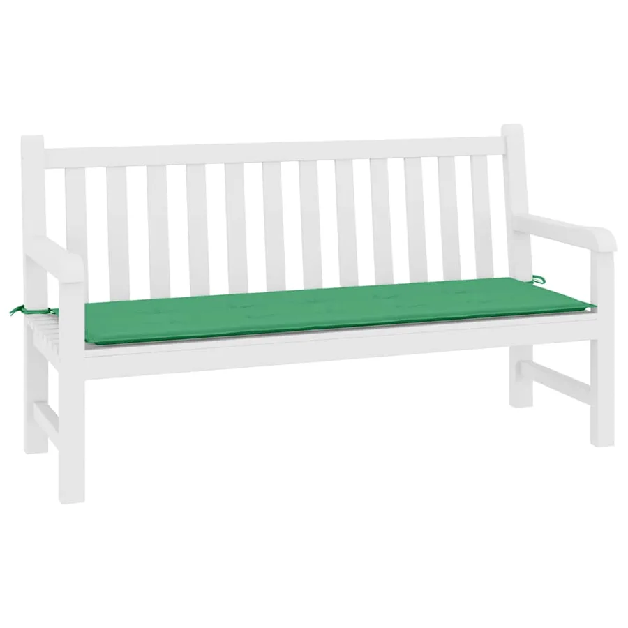 Coussin de banc de jardin vert 200x50x3 cm tissu oxford - 3