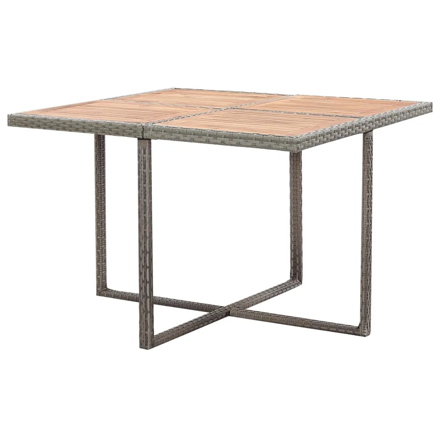 Ensemble à manger d'extérieur avec coussins 9pcs résine tressée - 7