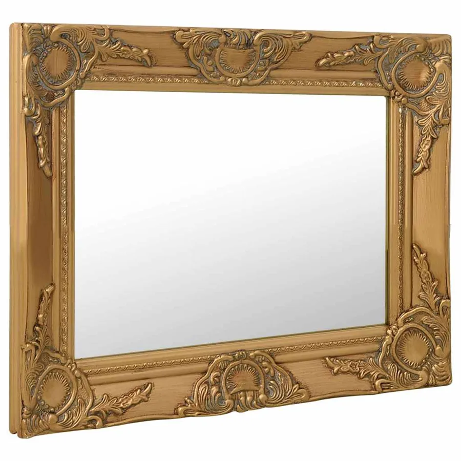Miroir mural style baroque 50x40 cm Doré - 2