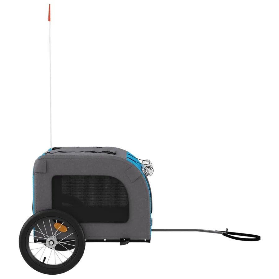 Remorque de vélo pour animaux de compagnie bleu et gris - 6