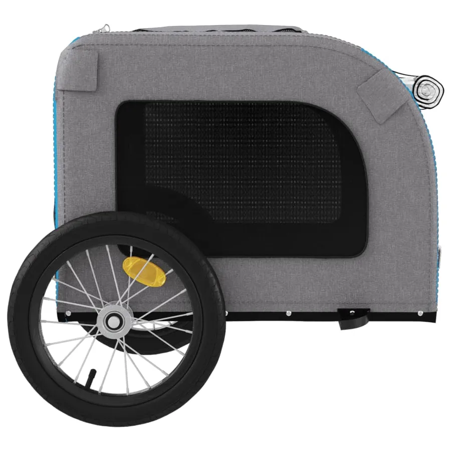 Remorque de vélo pour animaux de compagnie bleu et gris - 7