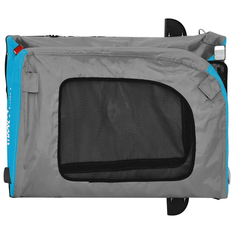 Remorque de vélo pour animaux de compagnie bleu et gris - 9