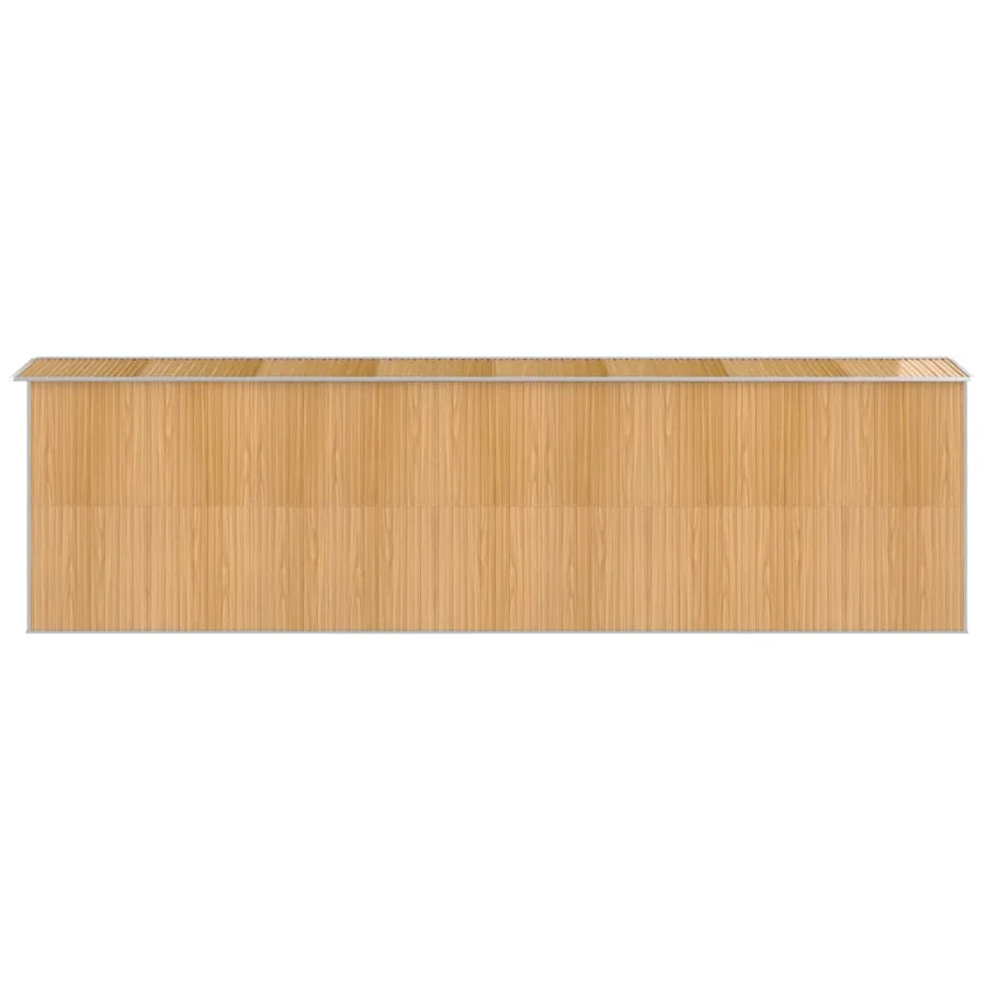 Abri de jardin Marron clair 192x689x223 cm Acier galvanisé - 5
