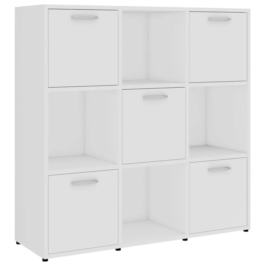 Bibliothèque Blanc 90x30x90 cm Bois d’ingénierie - 2