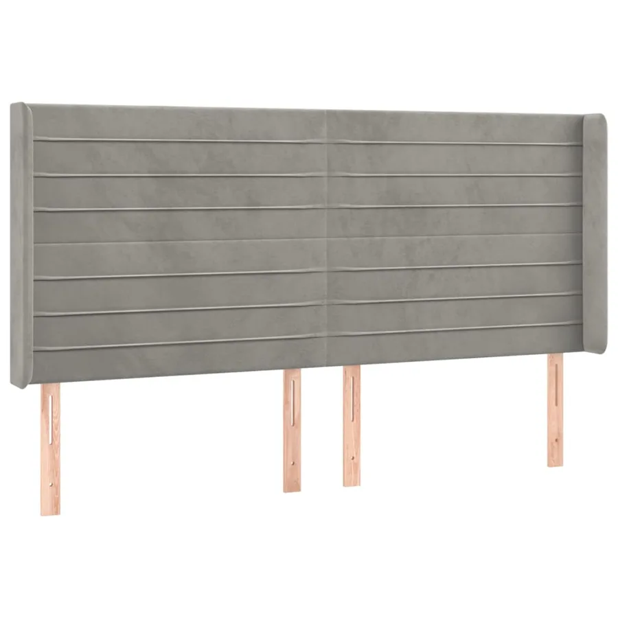 Sommier à lattes de lit matelas et LED Gris clair 160x200 cm - 7