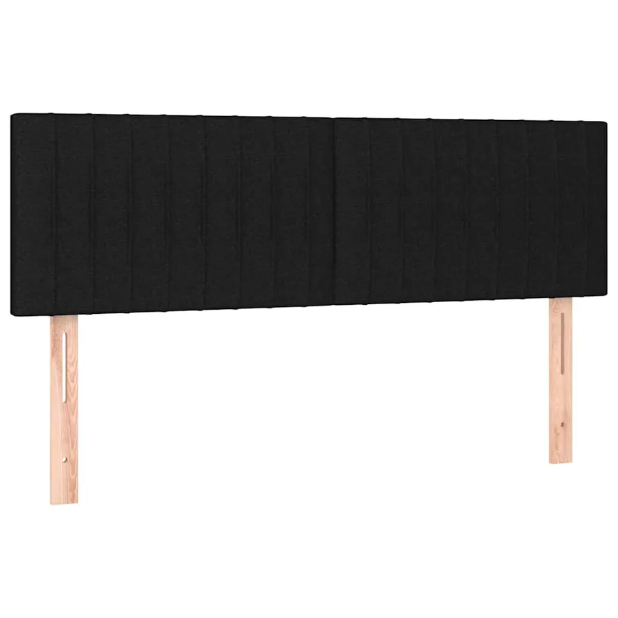 Sommier à lattes de lit avec matelas LED Noir 140x200 cm Tissu - 7