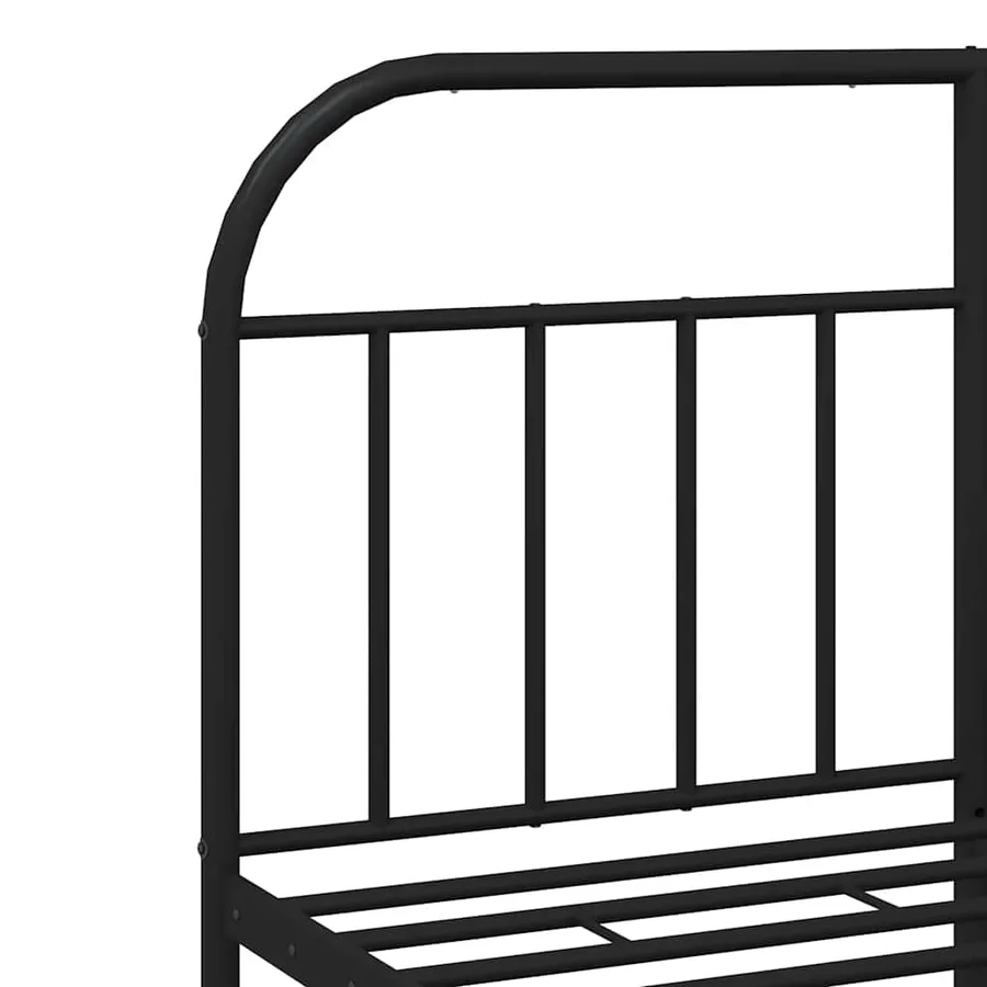 Cadre de lit métal sans matelas avec pied de lit noir 140x200cm - 9