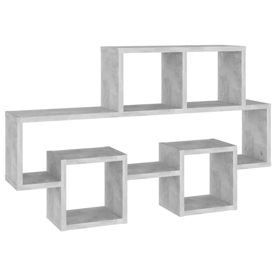 Étagère murale forme d'auto Gris béton Bois d’ingénierie - 2