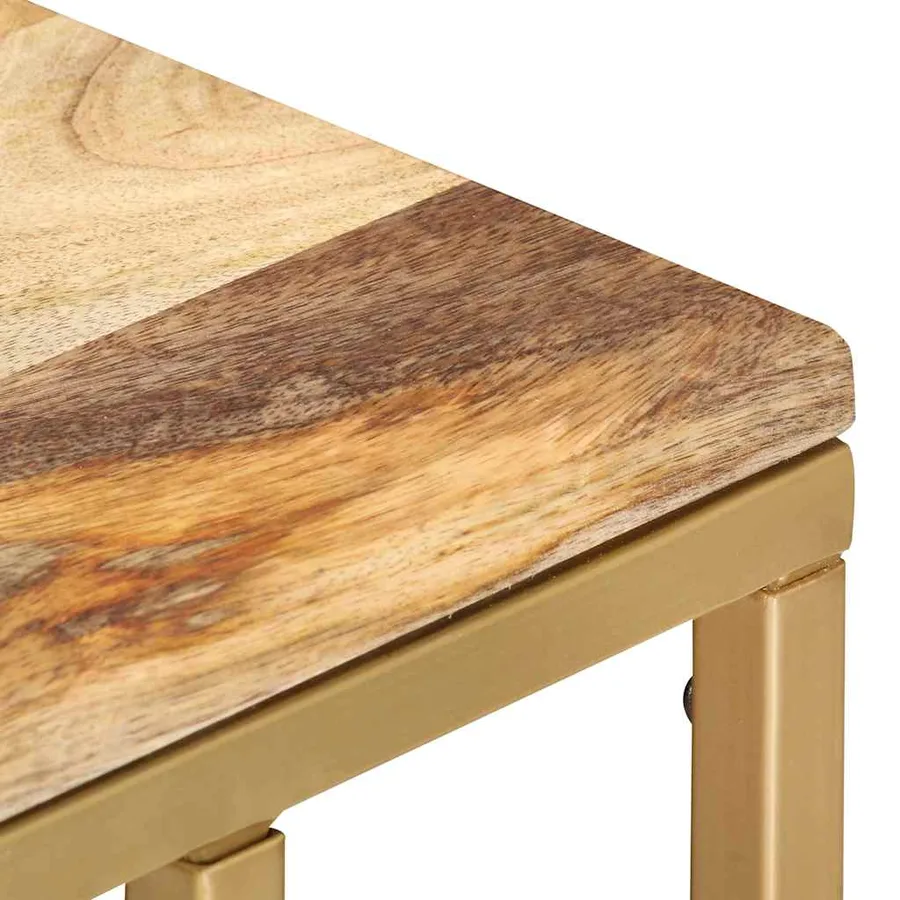 Table d'appoint 35x45x65 cm bois de manguier massif - 5