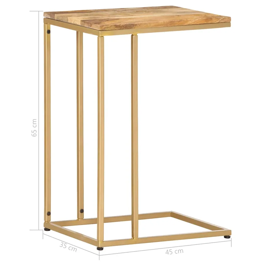 Table d'appoint 35x45x65 cm bois de manguier massif - 7