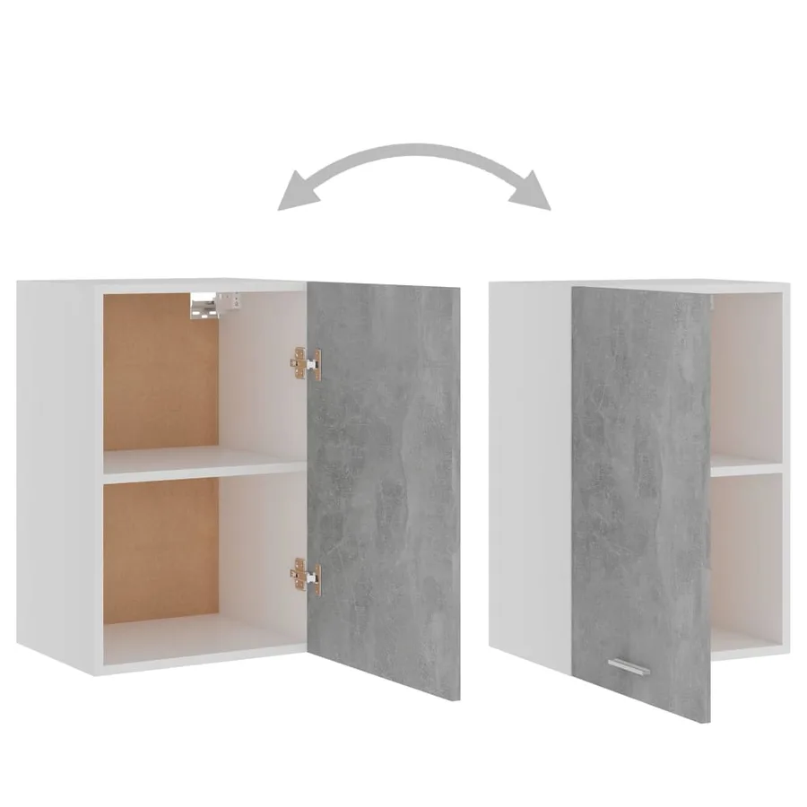 Armoire suspendue "Lyon" Gris béton 39,5 x 31 x 60 cm Bois d'ingénierie - 5