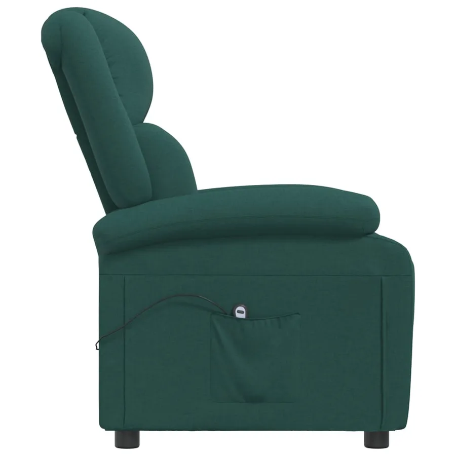 Fauteuil inclinable électrique Vert foncé Tissu - 5