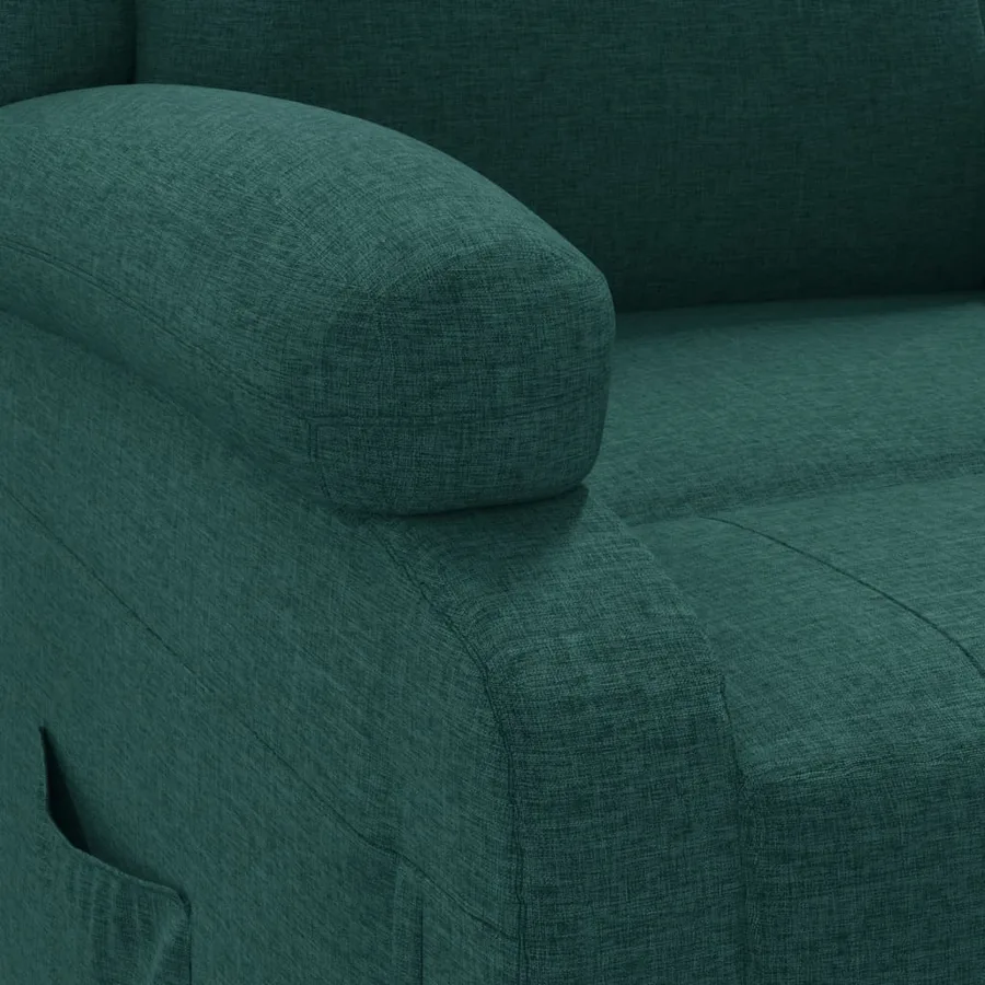 Fauteuil inclinable électrique Vert foncé Tissu - 8