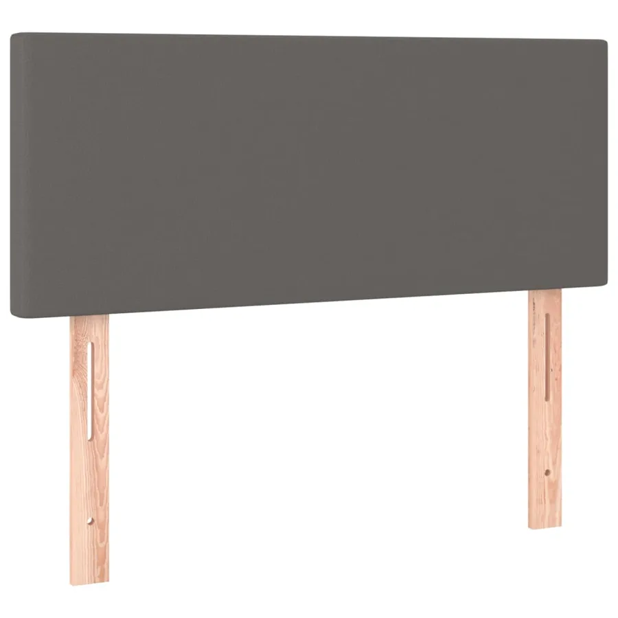 Sommier à lattes de lit avec matelas Gris 100x200 cm Similicuir - 6
