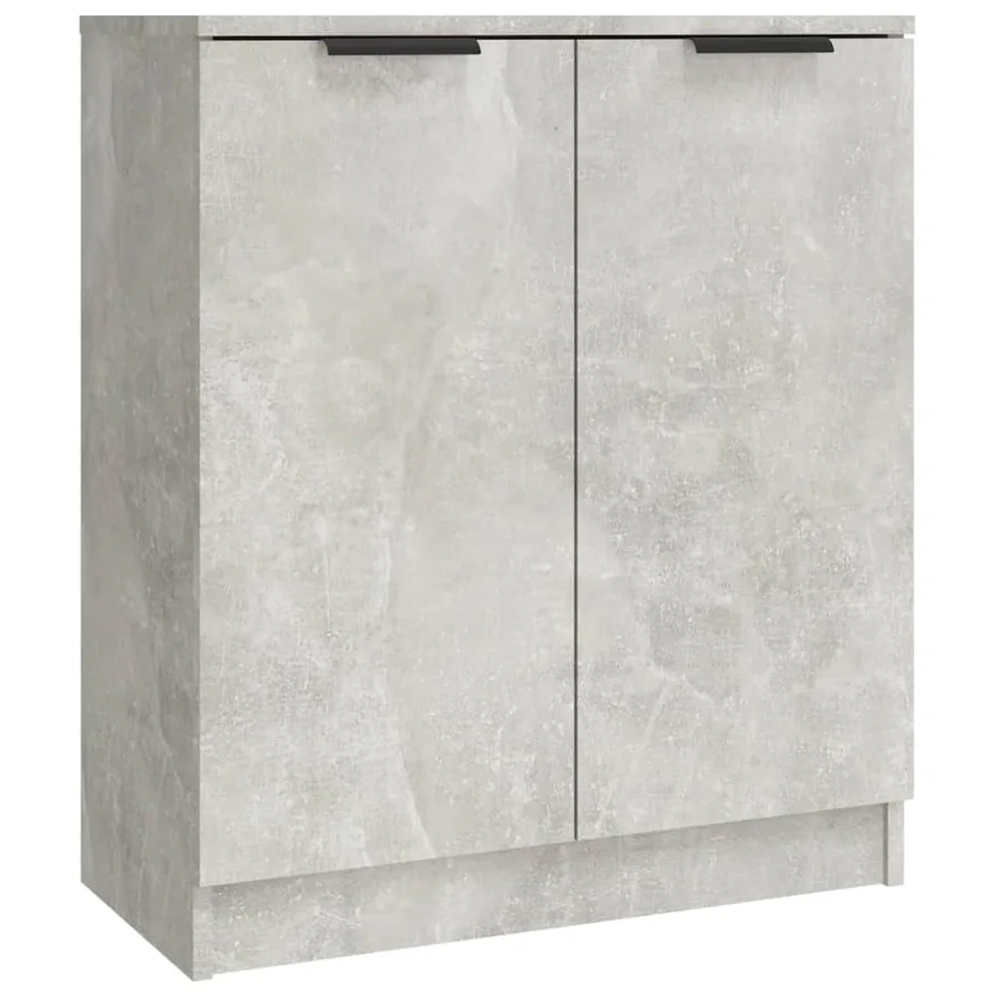 Buffets 3 pcs gris béton bois d'ingénierie - 7