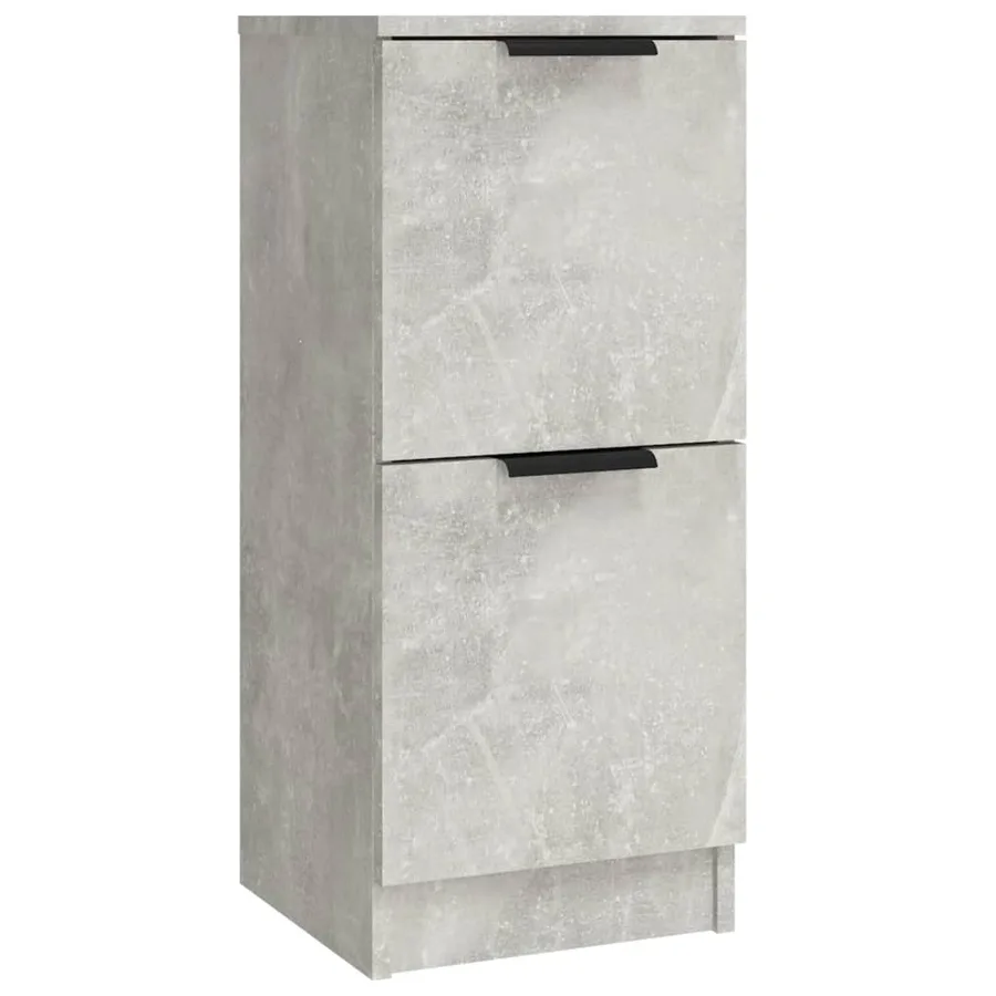 Buffets 3 pcs gris béton bois d'ingénierie - 9