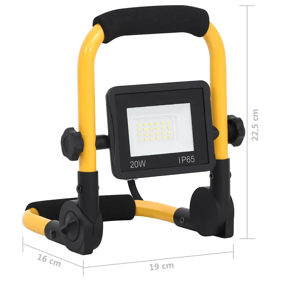 Projecteur à LED avec poignée 20 W Blanc chaud - 12