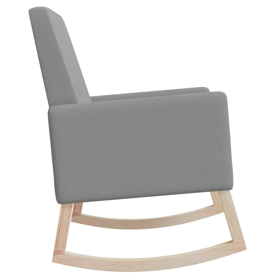 Chaise à bascule Gris clair Tissu - 4