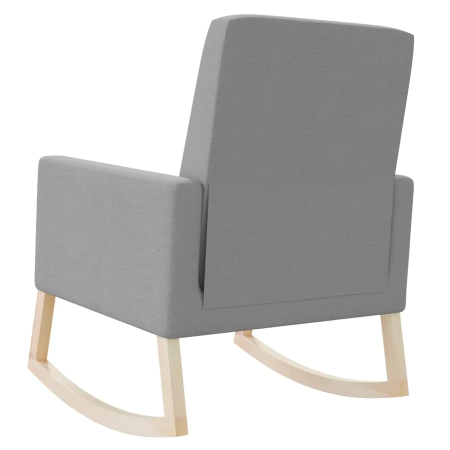 Chaise à bascule Gris clair Tissu - 5
