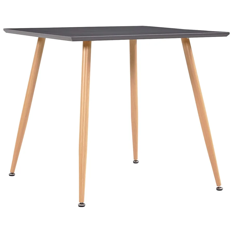 Table de salle à manger Gris et chêne 80,5x80,5x73 cm MDF