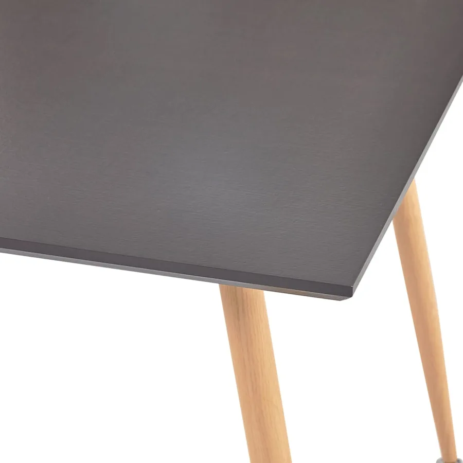 Table de salle à manger Gris et chêne 80,5x80,5x73 cm MDF - 3